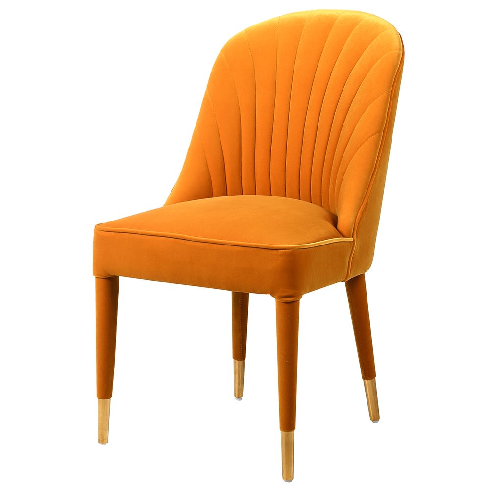 Ilara Curve Back Chair in Mustard