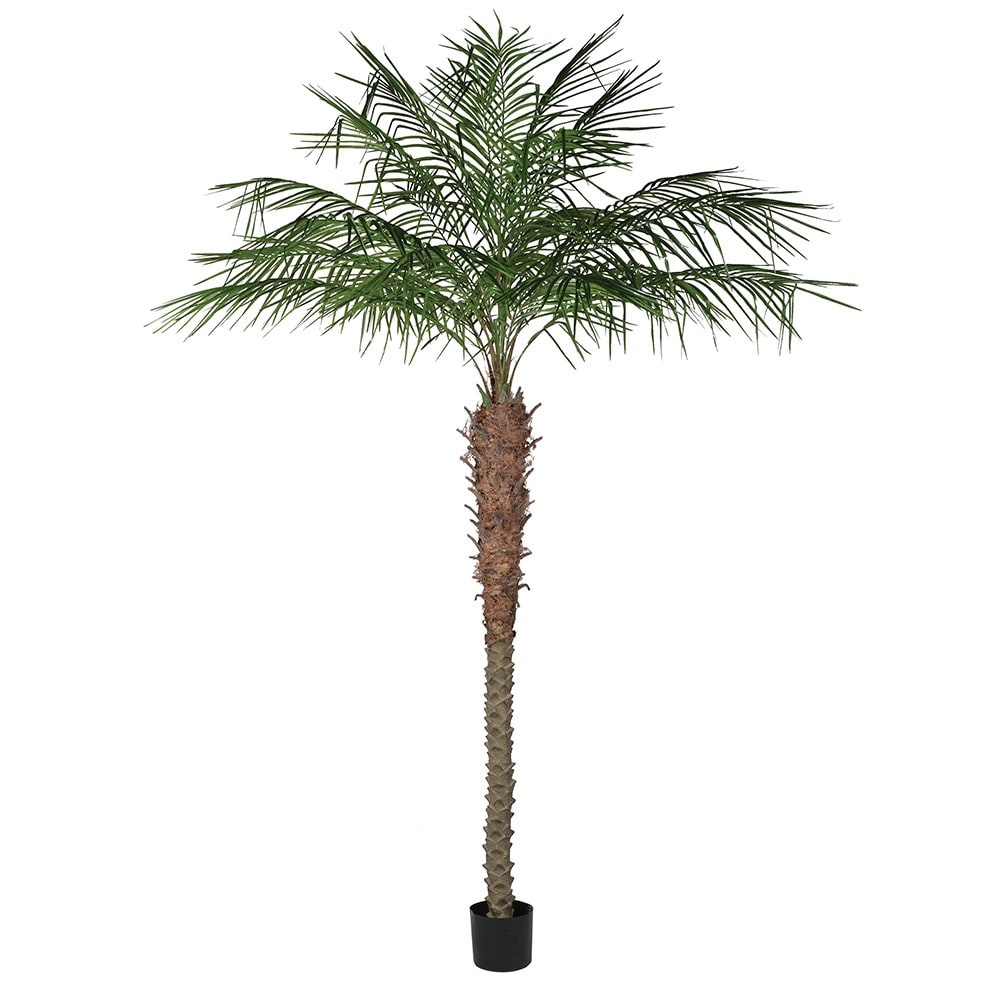 Island Breeze Huge Faux Palm Plant in Black Pot
