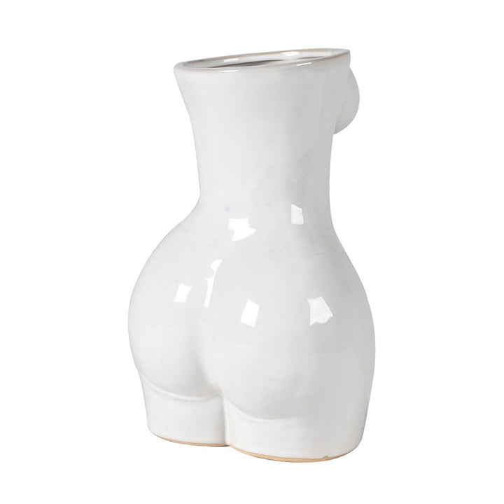 Jaina White Stoneware Vase