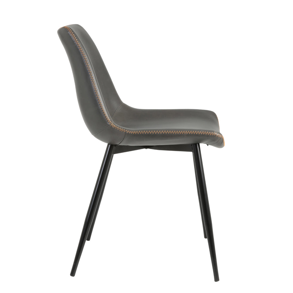 Jasper Dining Chair in Grey Artificial Leather