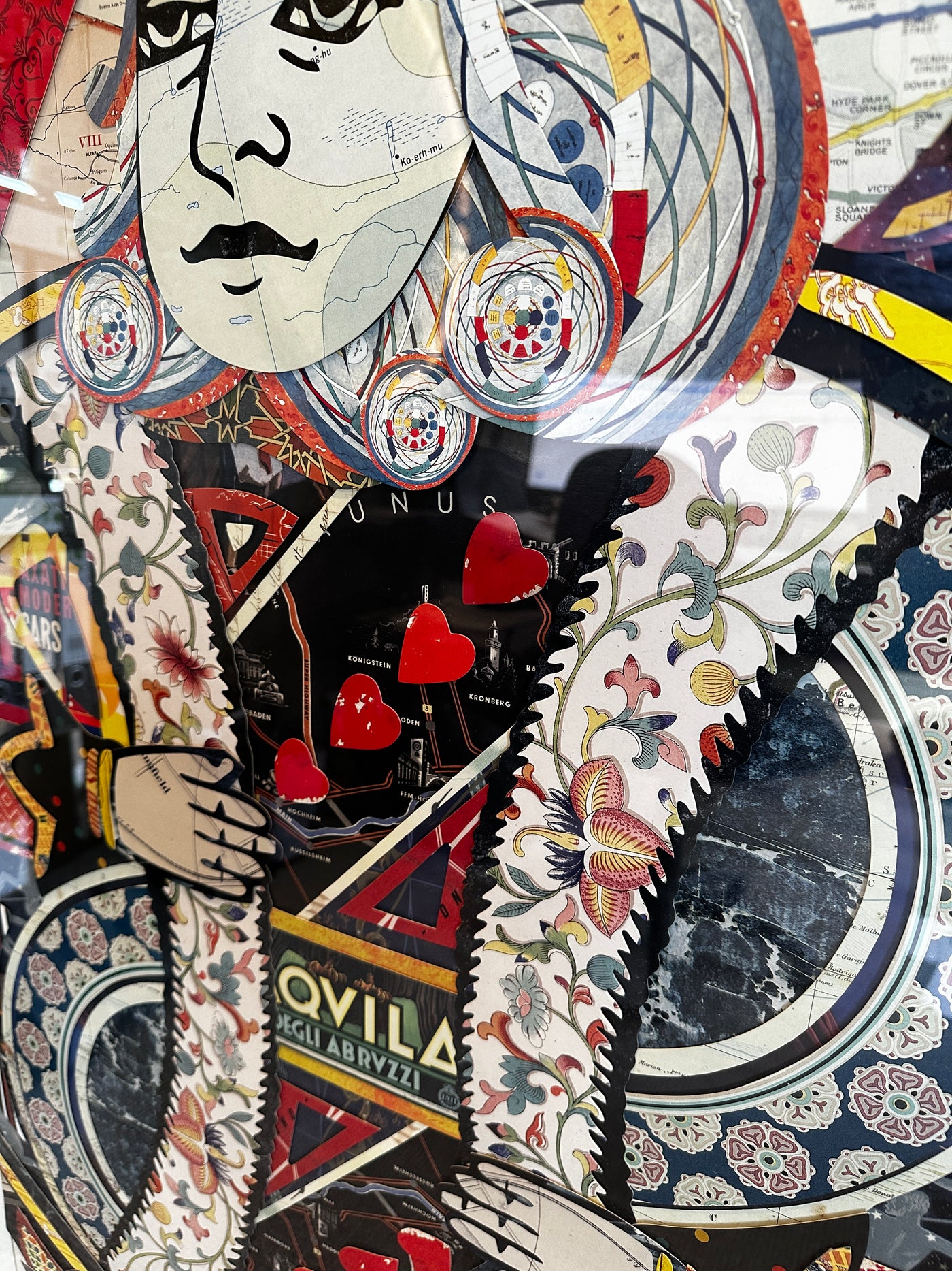 King of Hearts Framed Collage Artwork