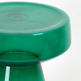 Light & Living Dakwa Side Table in Green Glass