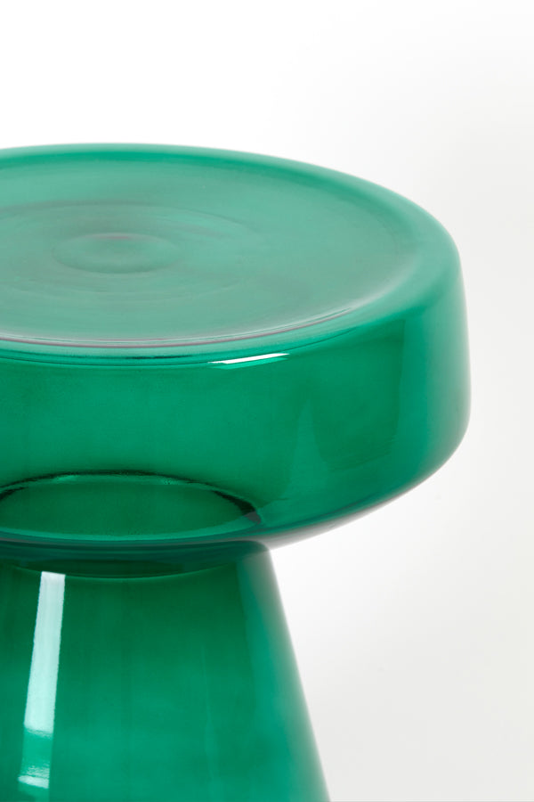 Kiyo Side Table in Green Glass