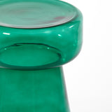 Light & Living Dakwa Tall Side Table in Green Glass