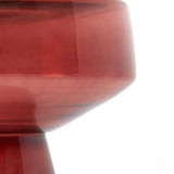 Light & Living Dakwa Side Table in Burgundy Glass