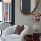 Light & Living Dakwa Side Table in Burgundy Glass