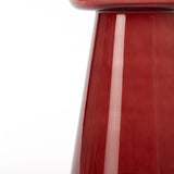 Light & Living Dakwa Tall Side Table in Burgundy Glass