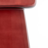 Light & Living Dakwa Tall Side Table in Burgundy Glass