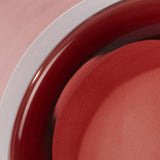 Light & Living Dakwa Tall Side Table in Burgundy Glass