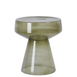 Light & Living Dakwa Side Table in Grey-Green Glass