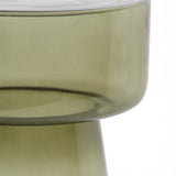 Light & Living Dakwa Tall Side Table in Grey-Green Glass