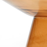 Light & Living Dakwa Side Table in Ochre-Yellow Glass