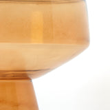 Light & Living Dakwa Side Table in Ochre-Yellow Glass