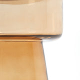 Light & Living Dakwa Tall Side Table in Ochre-Yellow Glass