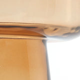Light & Living Dakwa Tall Side Table in Ochre-Yellow Glass