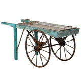 Kuaza Cart Unit with Blue Distressed Finish