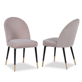 Liang & Eimil Alfa Chair with Gainsborough Dorian Grey Velvet (Set of 2)