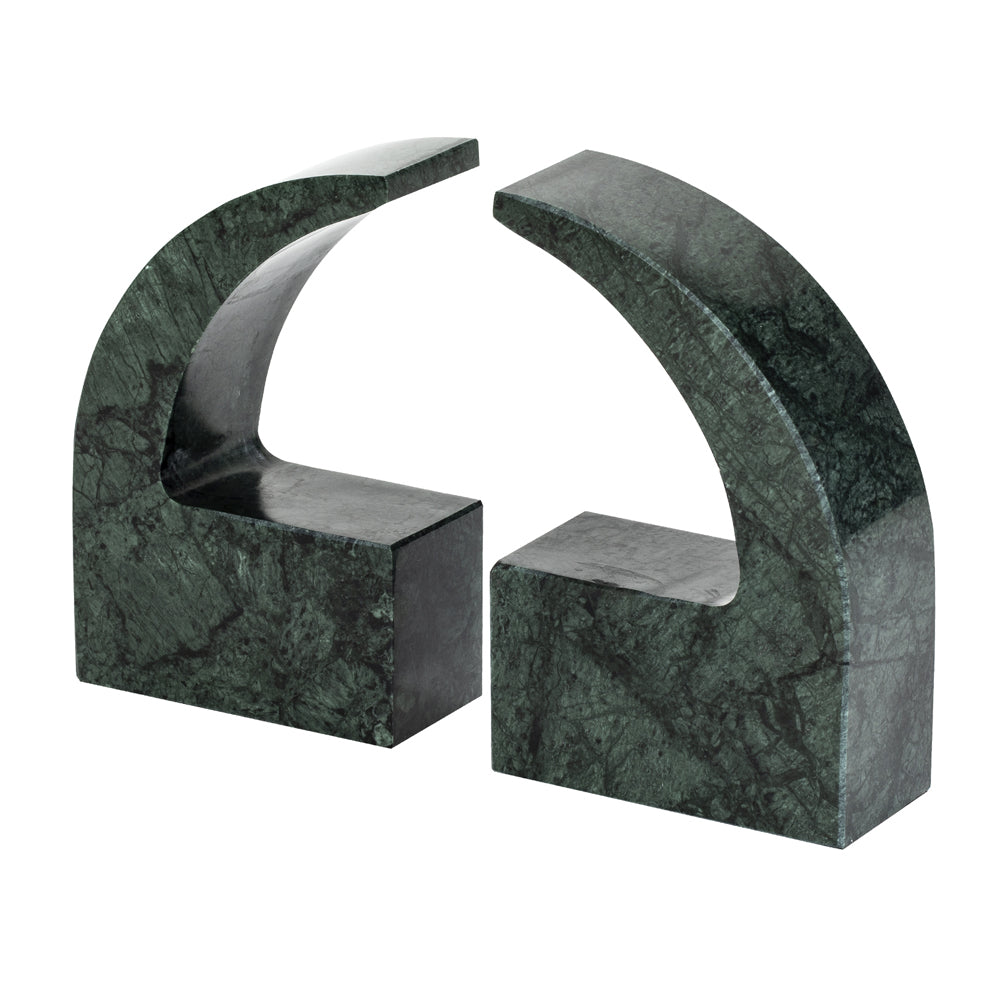 Liang & Eimil Calon II Bookends in Grey Green Marble