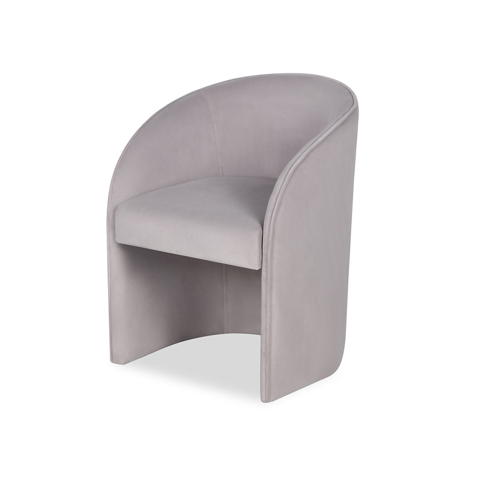 Liang & Eimil Capri Chair Kaster Light Grey Velvet