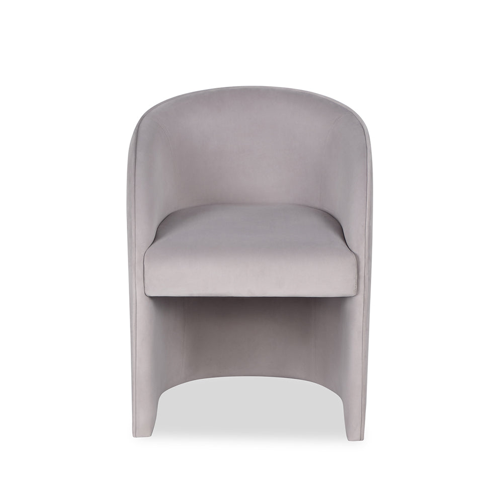 Liang & Eimil Capri Chair Kaster Light Grey Velvet