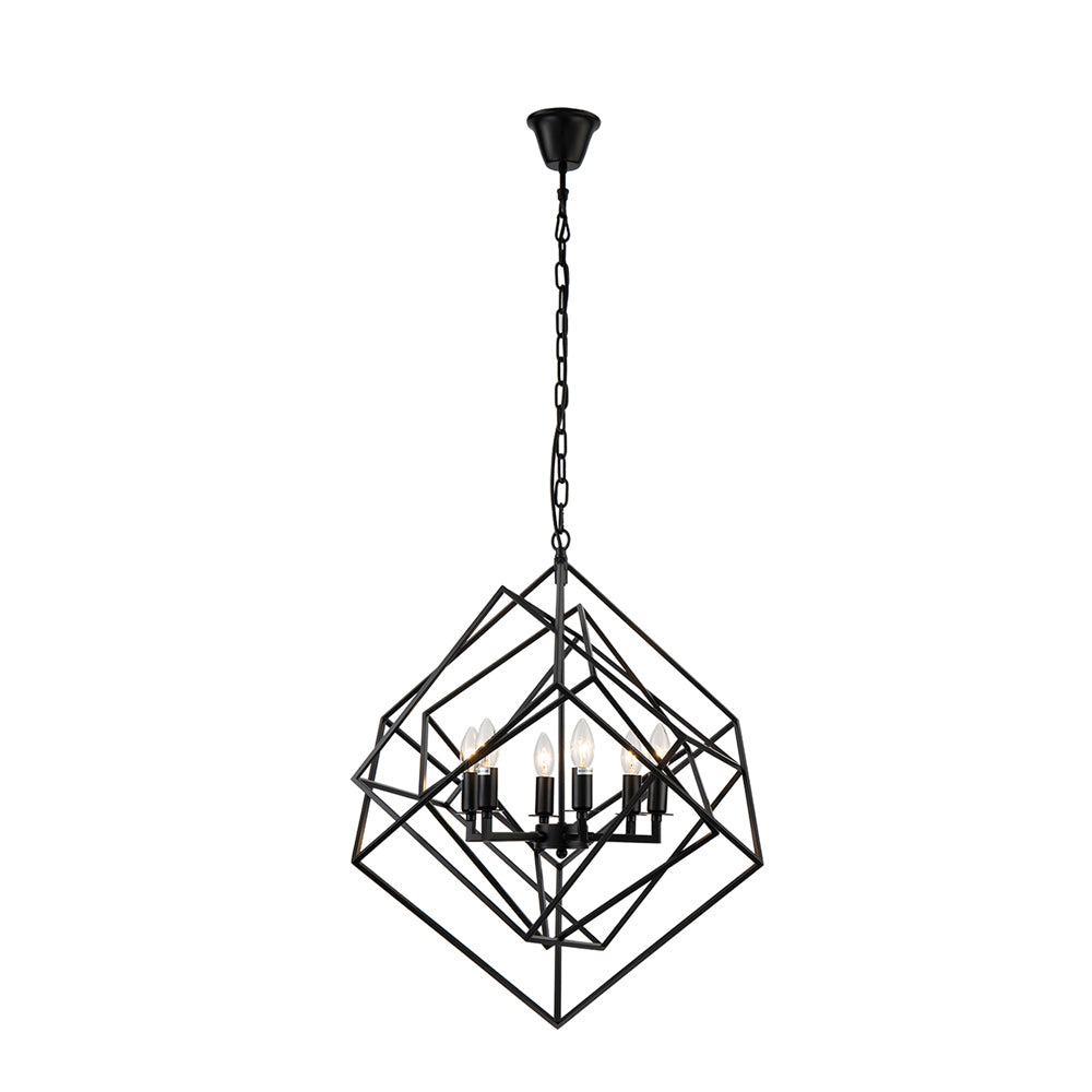 Liang & Eimil Cubic Pendant Lamp with Matt Black Metal