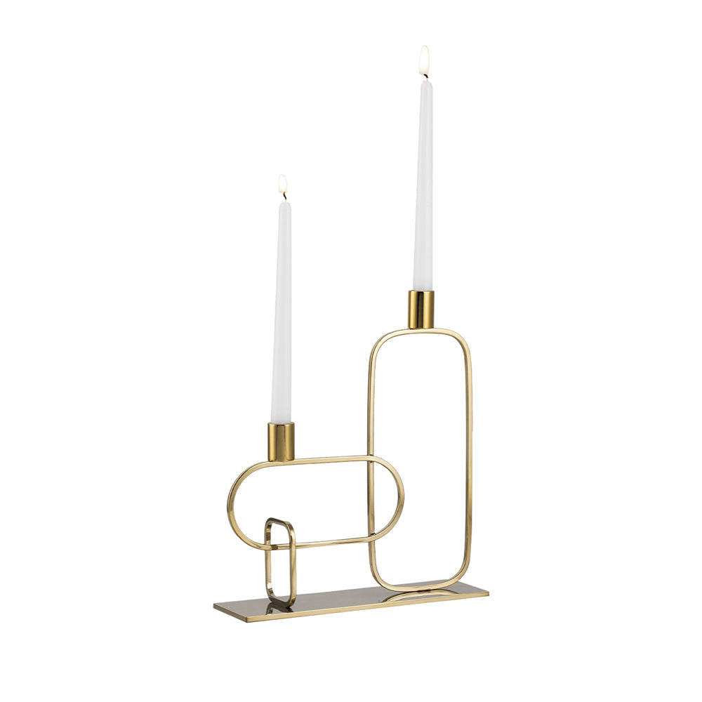 Liang & Eimil Duke Candle Holder with a Polished Gold Finish