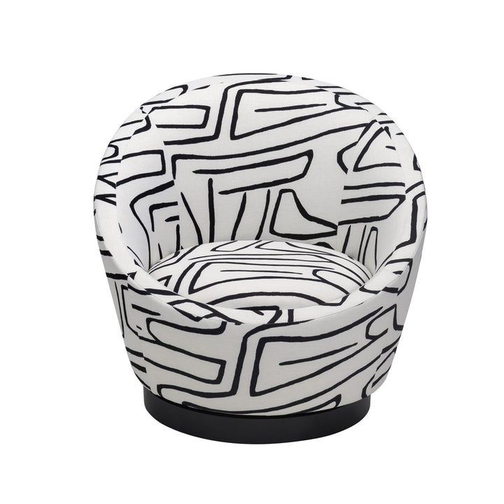 Liang & Eimil Ekte Occasional Chair in Zebra Black and White Linen