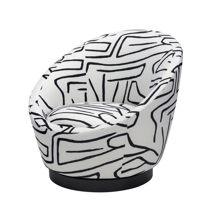 Liang & Eimil Ekte Occasional Chair in Zebra Black and White Linen