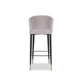 Liang & Eimil Elica Stool in Gainsborough Dorian Grey Velvet - Excess Stock