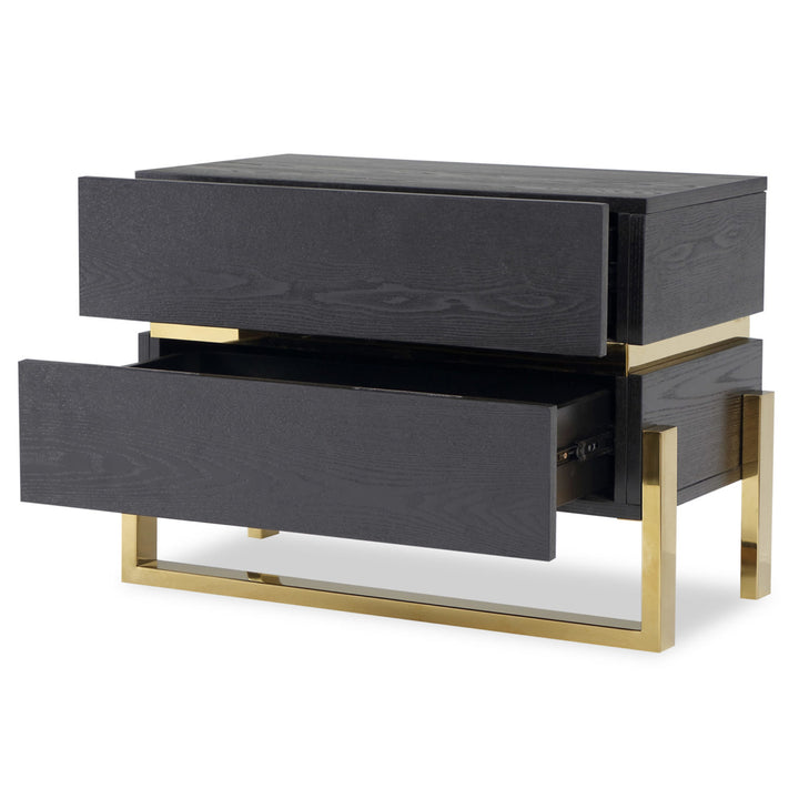 Liang & Eimil Enigma Bedside Table with Black Ash Veneer