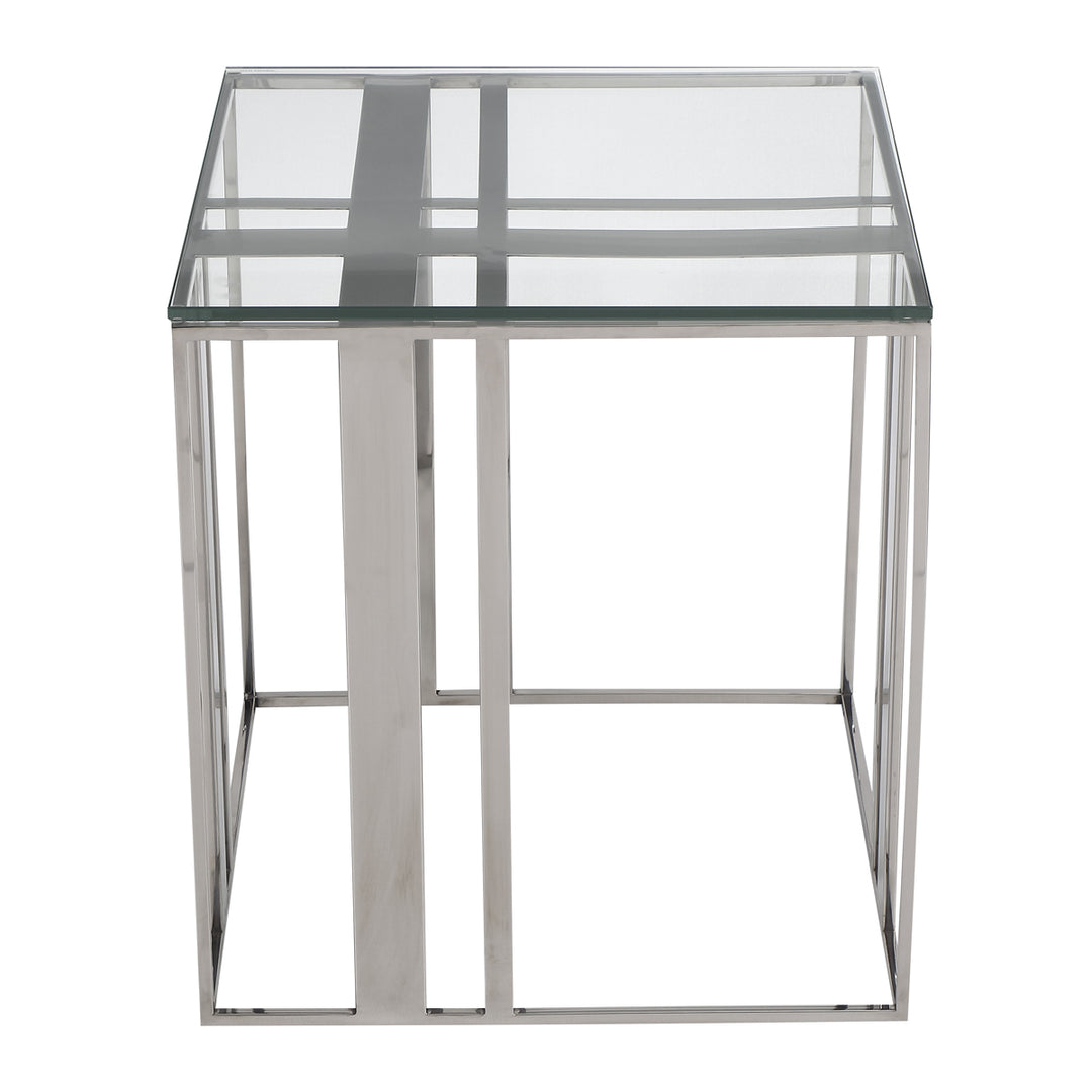 Liang & Eimil Lafayette Side Table in Polished Stainless Steel
