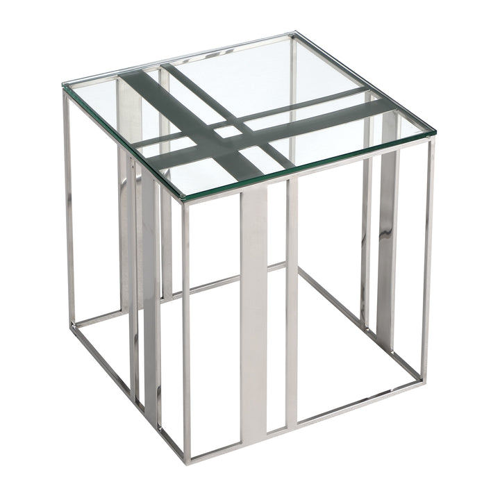 Liang & Eimil Lafayette Side Table in Polished Stainless Steel