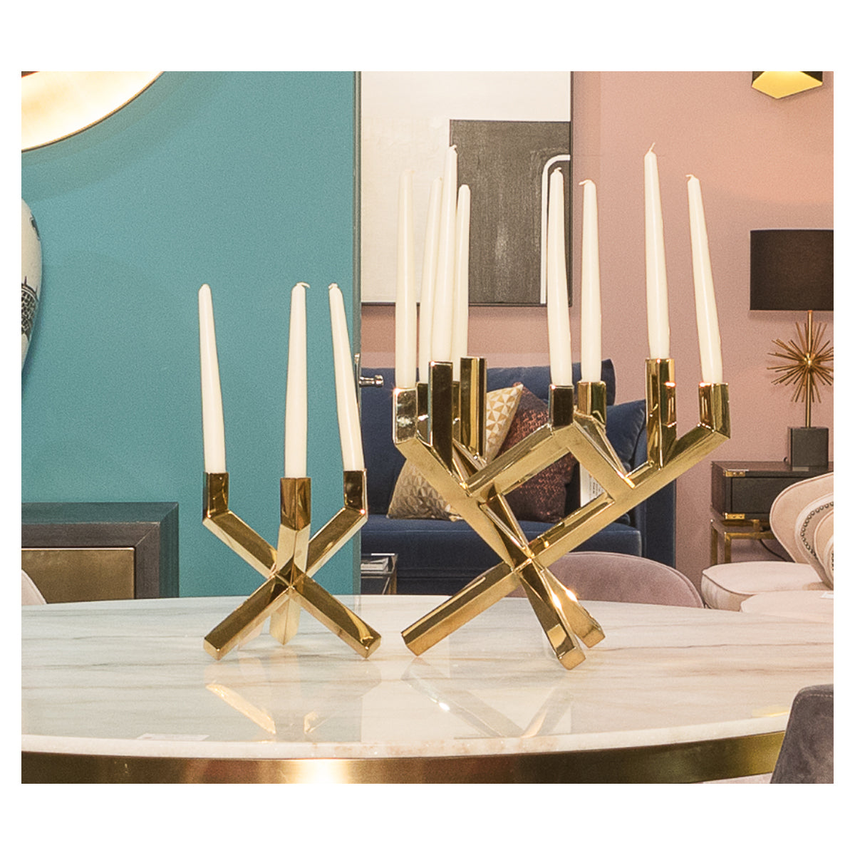 Liang & Eimil Small Gold Candle Holder