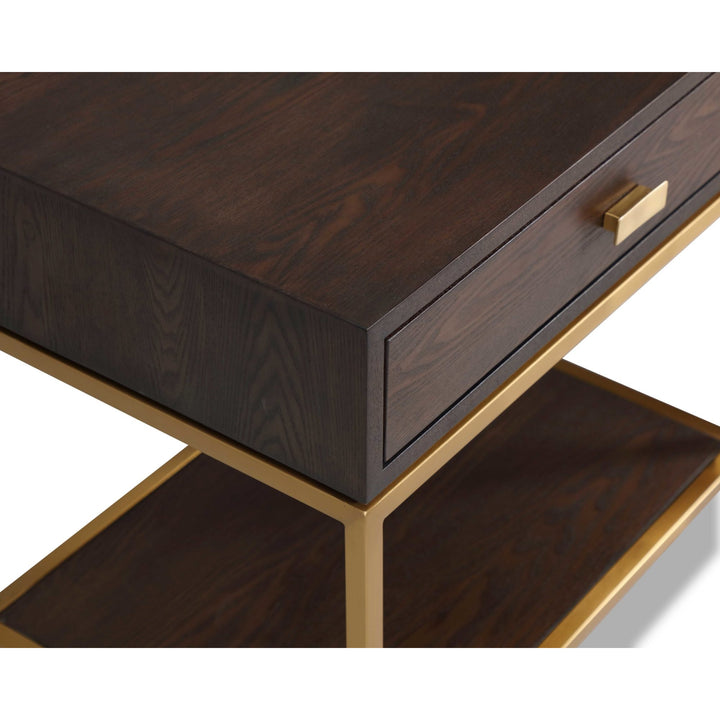Liang & Eimil Levi Gold & Brown Bedside Table