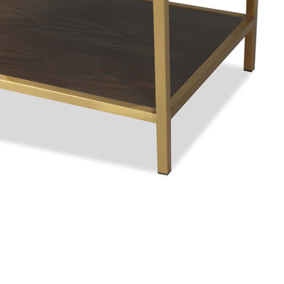 Liang & Eimil Levi Gold & Brown Bedside Table