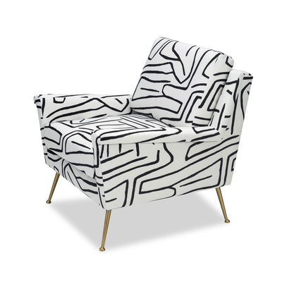 Liang & Eimil Lidmar Occasional Chair with Zebra Black and White Linen