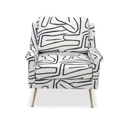 Liang & Eimil Lidmar Occasional Chair with Zebra Black and White Linen