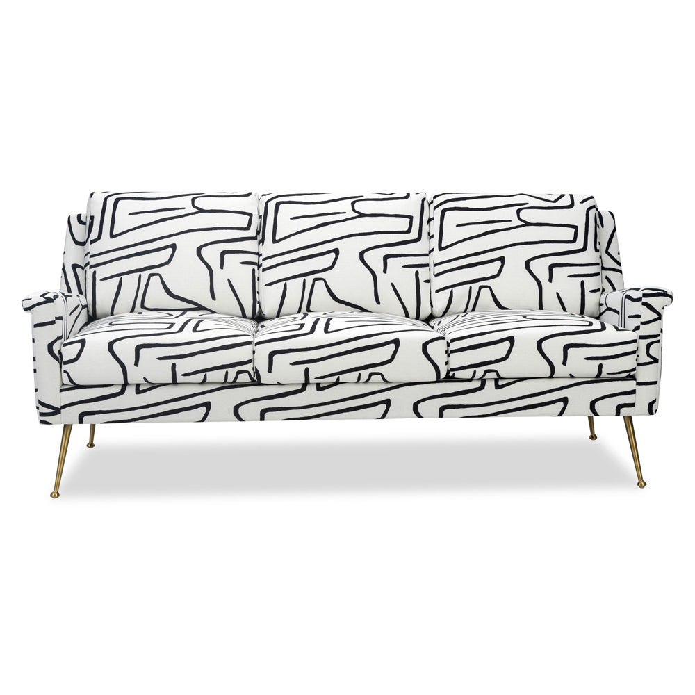 Liang & Eimil Lidmar Sofa with Zebra Black and White Linen