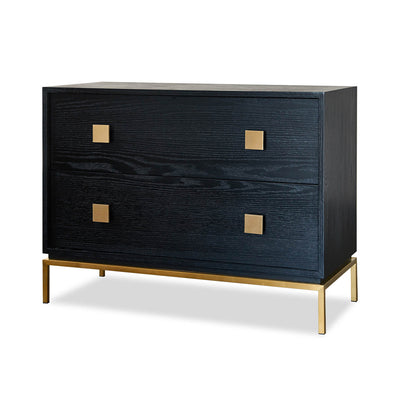 Liang & Eimil Lille Chest of Drawers with Brushed Brass and Crown Oak Veneer