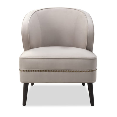 Liang & Eimil Lindsay Occasional Chair in Limestone Velvet Fabric