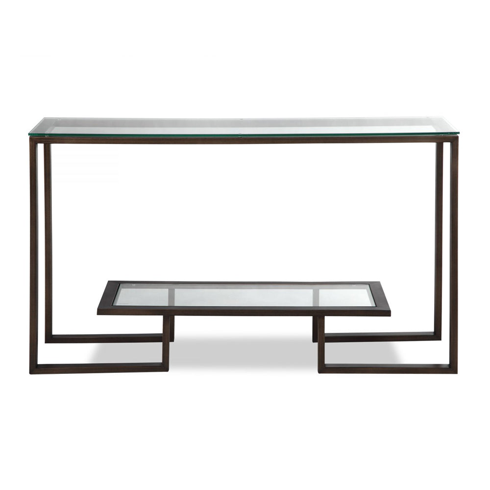 Liang & Eimil Mayfair Console Table with Glass and Antique Bronze