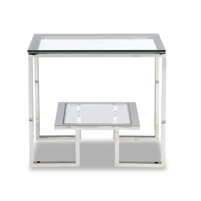 Liang & Eimil Mayfair Silver & Glass Side Table