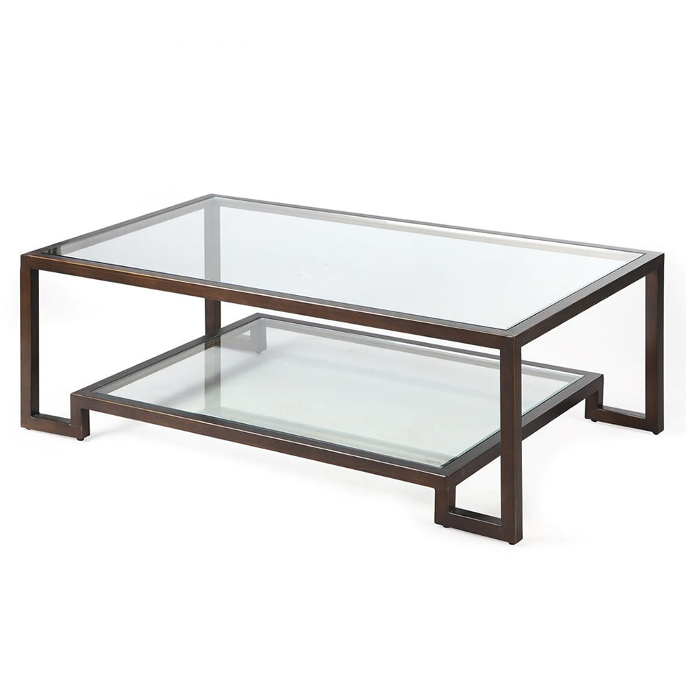 Liang & Eimil Ming Bronze & Glass Coffee Table