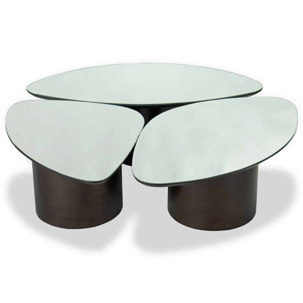 Liang & Eimil Mirage Coffee Table with Mirror Tops - Set of 3