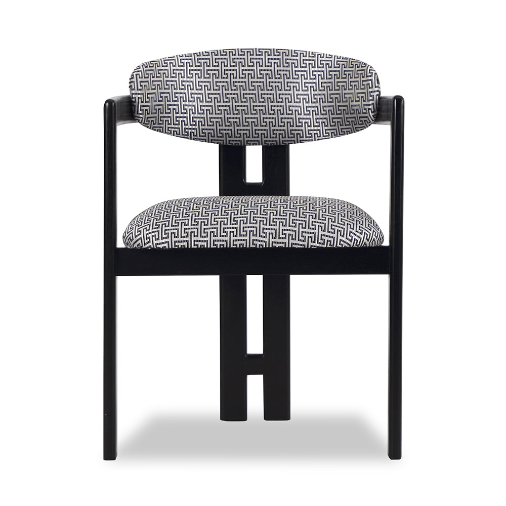 Liang & Eimil Neo Chair with Geometric Upholstery and Solid Wood