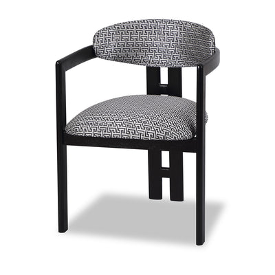 Liang & Eimil Neo Chair with Geometric Upholstery and Solid Wood
