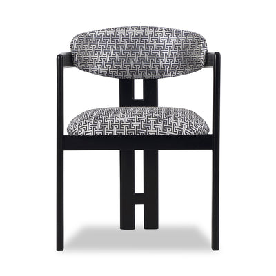 Liang & Eimil Neo Chair with Geometric Upholstery and Solid Wood