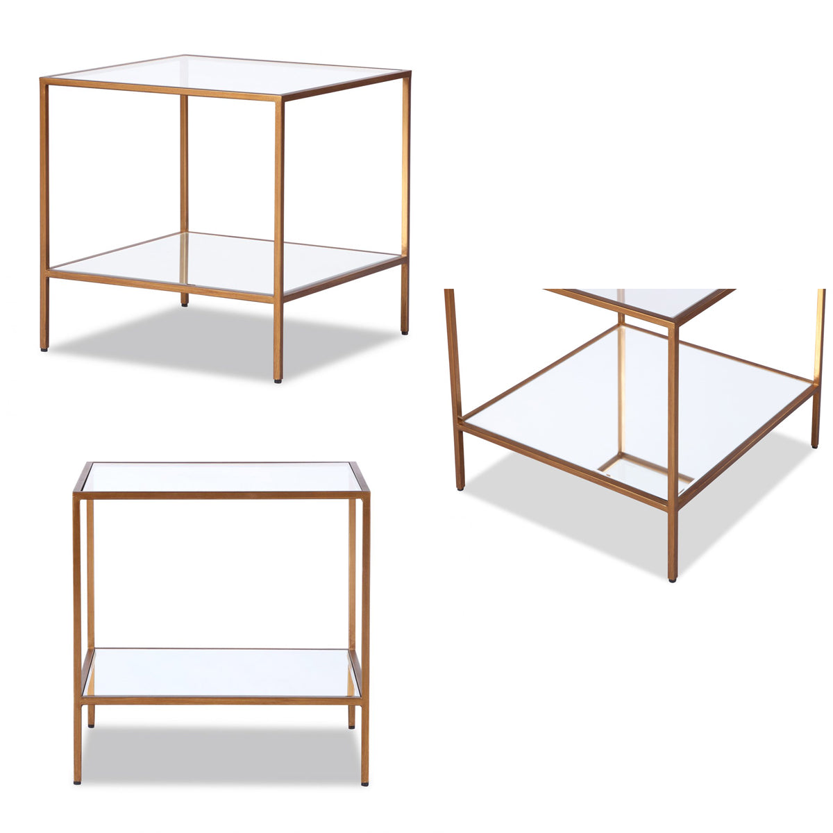 Liang & Eimil Oliver Antiqued Gold Side Table