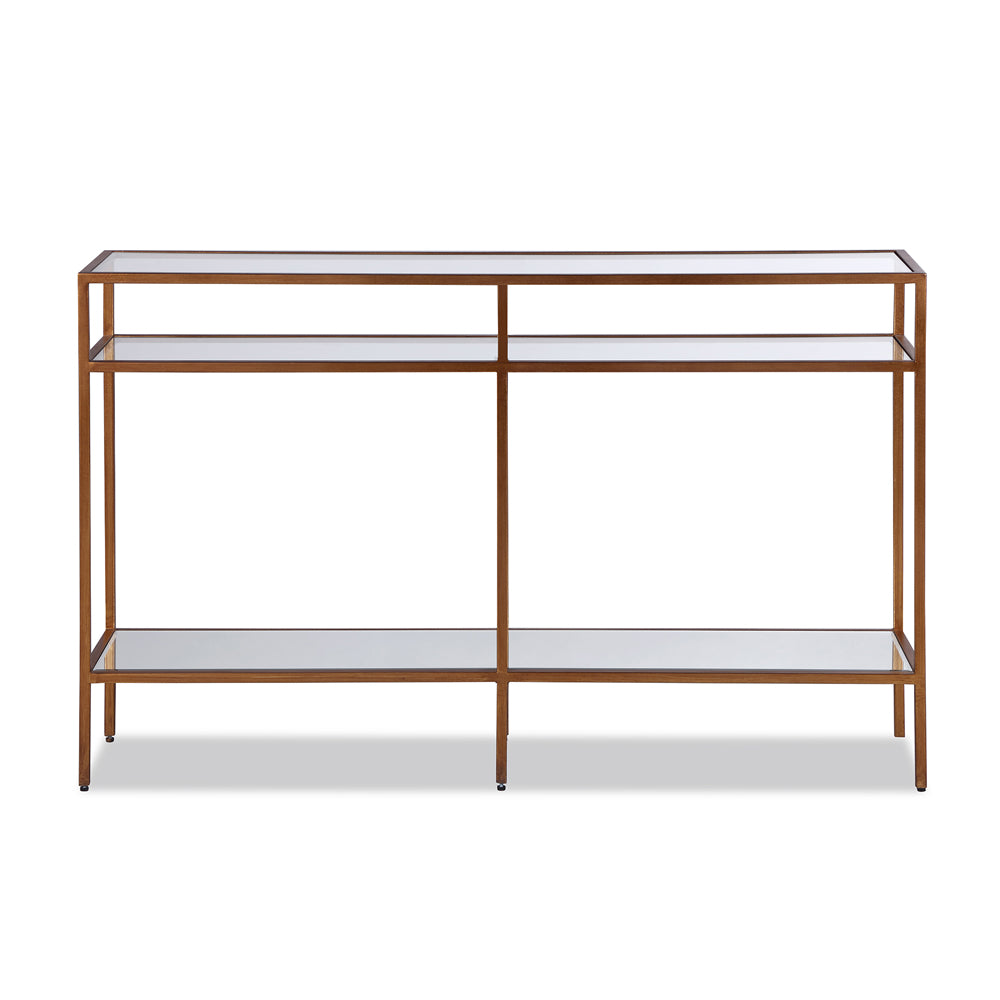 Liang & Eimil Oliver Console Table with Glass and Antique Gold