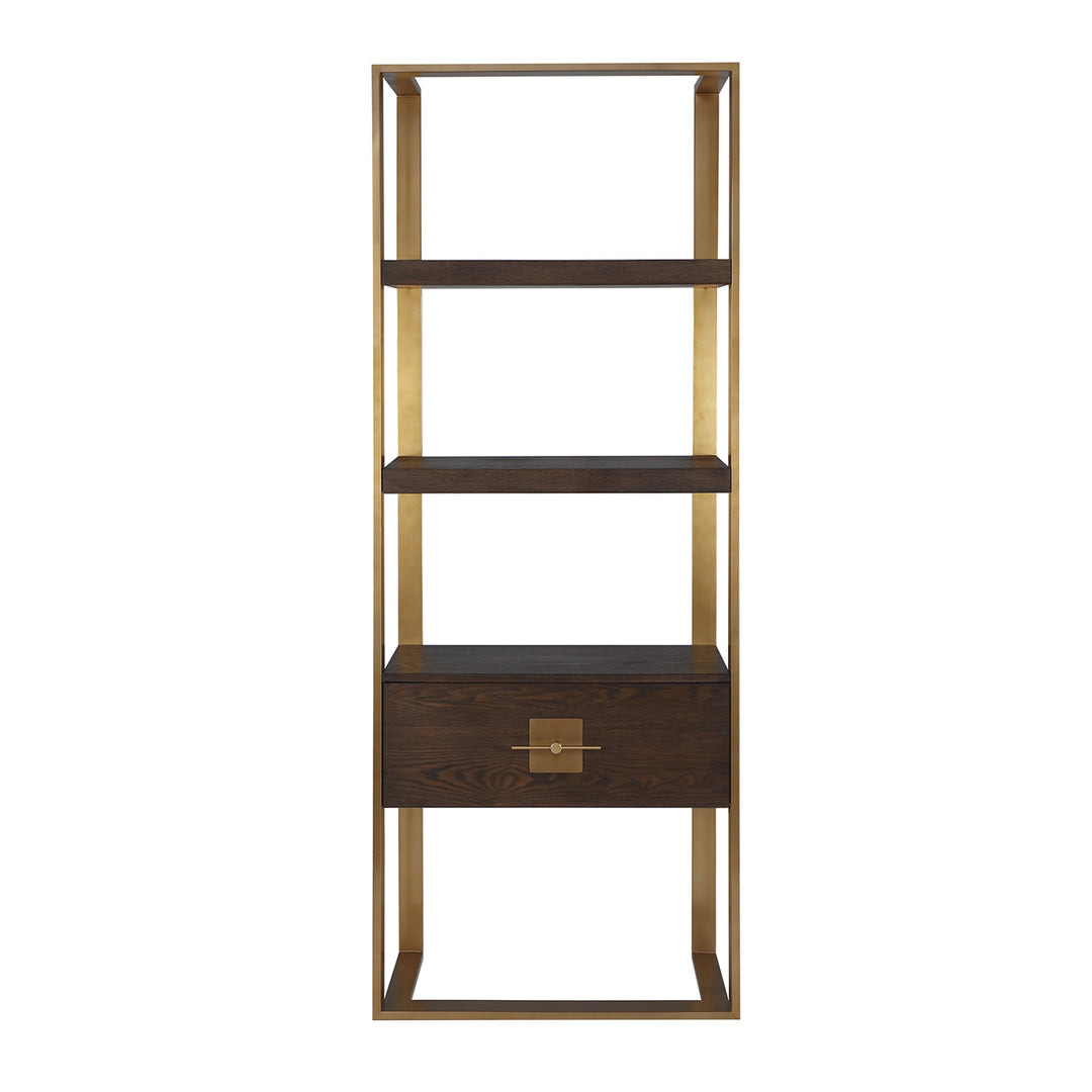 Liang & Eimil Ophir Shelving Unit with Ash Veneer and Brass